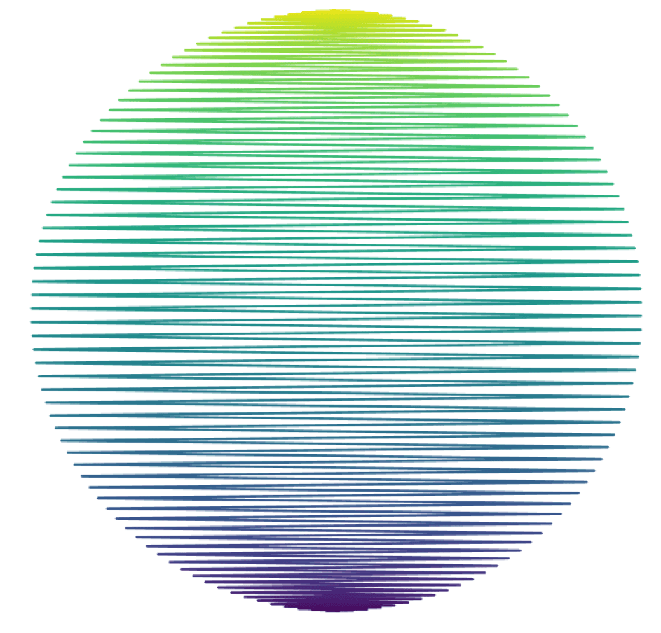 An almost gradient circle built with line technique