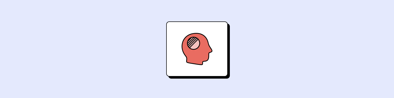 an icon of a head with a shaded part where the person's brain would be representing a general decline in cognitive function